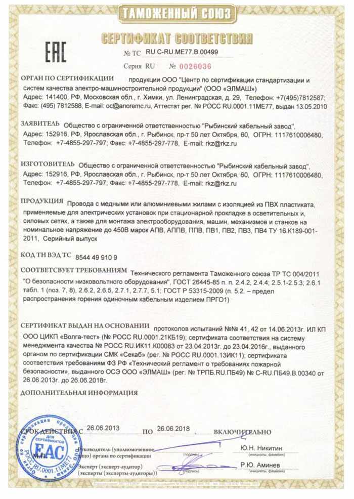 сертификат пв-3