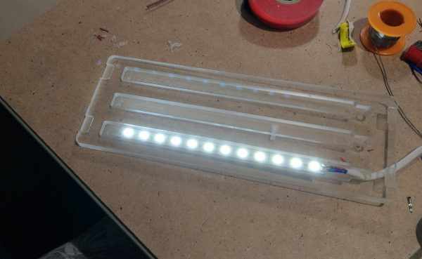 Самодельный рассеиватель для LED-ленты из оргстекла