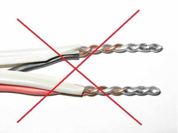 Медный и алюминиевый провод нельзя соединять напрямую из-за возможности возгорания