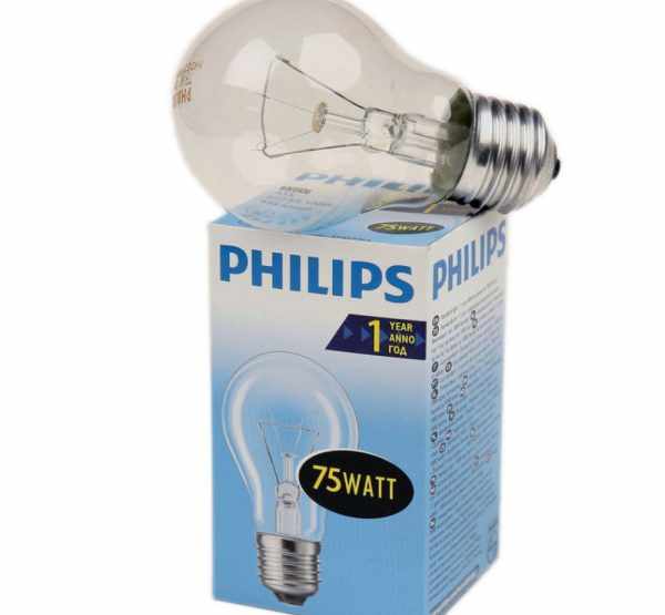 Наибольшая световая отдача у ламп накаливания мощностью 75 Вт