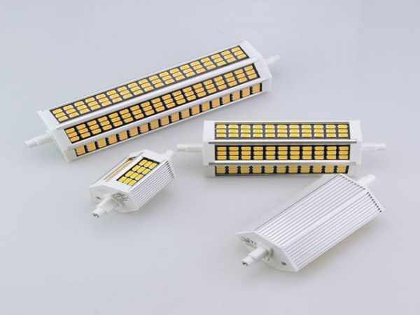 LED-лампы R7S выпускаются для источников света с различными размерами между патронами