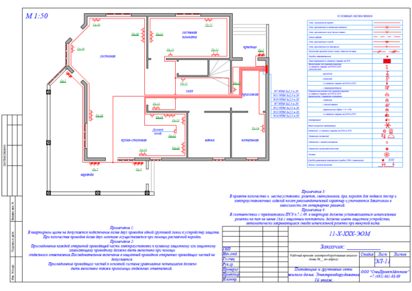 Схема электроснабжения частного дома