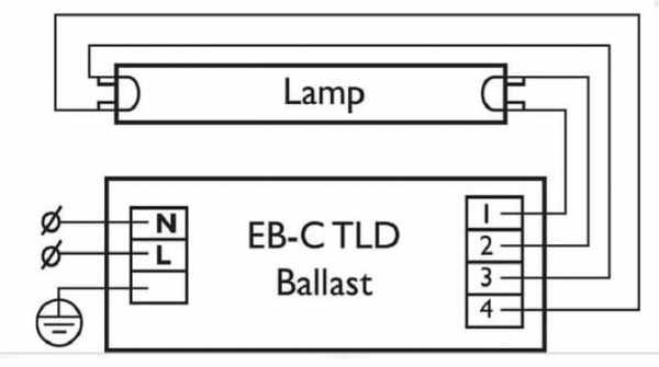 Схема подключения лампы без стартера
